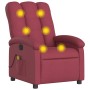 Sillón de masaje reclinable de tela color vino tinto en Sillones | Comprar online en Foru.es