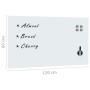 Pizarra magnética de pared vidrio 120x60 cm de vidaXL, Pizarras blancas - Ref: Foro24-285376, Precio: 75,10 €, Descuento: %