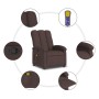Sillón de masaje reclinable de tela marrón oscuro en Sillones | Comprar online en Foru.es