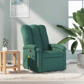 Sillón de masaje reclinable de tela verde oscuro en Sillones | Comprar online en Foru.es