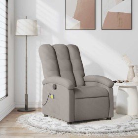 Sillón de masaje reclinable de tela gris taupé en Sillones | Comprar online en Foru.es