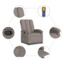 Sillón de masaje reclinable de tela gris taupé en Sillones | Comprar online en Foru.es