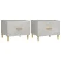 Mesa de centro 2 uds madera ingeniería gris hormigón 50x50x40cm de vidaXL, Mesas de centro - Ref: Foro24-812717, Precio: 59,9...