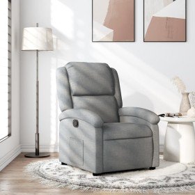 Sillón reclinable de tela gris claro en Sillones | Comprar online en Foru.es