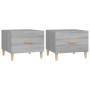 Mesas de centro 2 uds madera ingeniería gris Sonoma 50x50x40 cm de vidaXL, Mesas de centro - Ref: Foro24-817534, Precio: 62,3...