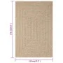 Alfombra ZIZUR apariencia de yute interior y exterior 120x170cm de vidaXL, Alfombras - Ref: Foro24-364831, Precio: 58,24 €, D...