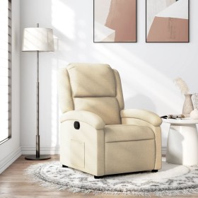 Sillón reclinable de tela crema en Sillones | Comprar online en Foru.es