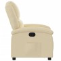 Sillón reclinable de tela crema en Sillones | Comprar online en Foru.es