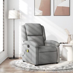 Sillón reclinable de masaje de tela gris claro en Sillones | Comprar online en Foru.es