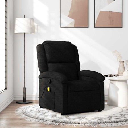 Sillón reclinable de masaje de tela negro en Sillones | Comprar online en Foru.es