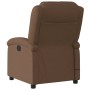 Sillón reclinable con masaje de tela marrón en Sillones | Comprar online en Foru.es
