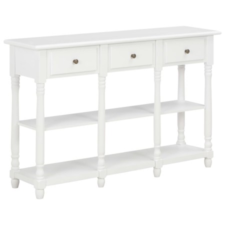 Mesa consola madera de ingeniería blanca 110x30x76 cm de vidaXL, Mesas consola - Ref: Foro24-355222, Precio: 162,39 €, Descue...