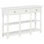 Mesa consola madera de ingeniería blanca 110x30x76 cm de vidaXL, Mesas consola - Ref: Foro24-355222, Precio: 162,39 €, Descue...