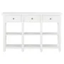Mesa consola madera de ingeniería blanca 110x30x76 cm de vidaXL, Mesas consola - Ref: Foro24-355222, Precio: 151,70 €, Descue...