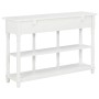 Mesa consola madera de ingeniería blanca 110x30x76 cm de vidaXL, Mesas consola - Ref: Foro24-355222, Precio: 162,39 €, Descue...
