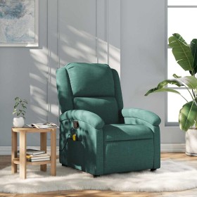 Sillón de masaje reclinable de tela verde oscuro en Sillones | Comprar online en Foru.es