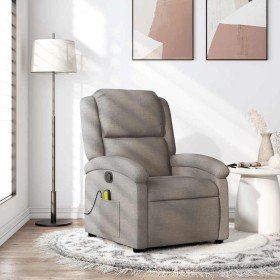 Sillón de masaje reclinable de tela gris taupé en Sillones | Comprar online en Foru.es