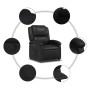 Sillón reclinable de piel sintética negra en Sillones | Comprar online en Foru.es