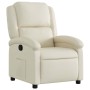 Sillón reclinable de cuero sintético crema en Sillones | Comprar online en Foru.es