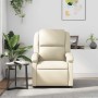 Sillón reclinable de cuero sintético crema en Sillones | Comprar online en Foru.es