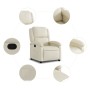 Sillón reclinable de cuero sintético crema en Sillones | Comprar online en Foru.es