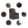 Sillón reclinable de cuero sintético marrón en Sillones | Comprar online en Foru.es