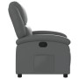 Sillón reclinable de cuero sintético gris en Sillones | Comprar online en Foru.es