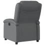 Sillón reclinable de cuero sintético gris en Sillones | Comprar online en Foru.es