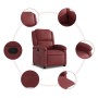 Sillón reclinable de cuero sintético rojo tinto en Sillones | Comprar online en Foru.es