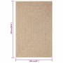 Alfombra ZIZUR apariencia de yute interior y exterior 160x150cm de vidaXL, Alfombras - Ref: Foro24-364833, Precio: 99,67 €, D...