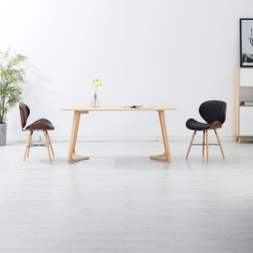 Sillas de comedor 2 unidades tela y madera curvada gris oscuro de vidaXL, Sillas de comedor - Ref: Foro24-283142, Precio: 228...