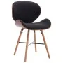 Sillas de comedor 2 unidades tela y madera curvada gris oscuro de vidaXL, Sillas de comedor - Ref: Foro24-283142, Precio: 224...