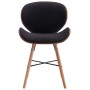 Sillas de comedor 2 unidades tela y madera curvada gris oscuro de vidaXL, Sillas de comedor - Ref: Foro24-283142, Precio: 228...