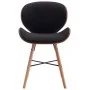 Sillas de comedor 2 unidades tela y madera curvada gris oscuro de vidaXL, Sillas de comedor - Ref: Foro24-283142, Precio: 224...