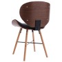 Sillas de comedor 2 unidades tela y madera curvada gris oscuro de vidaXL, Sillas de comedor - Ref: Foro24-283142, Precio: 228...