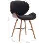 Sillas de comedor 2 unidades tela y madera curvada gris oscuro de vidaXL, Sillas de comedor - Ref: Foro24-283142, Precio: 224...