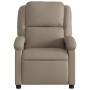 Sillón reclinable de cuero sintético color capuchino en Sillones | Comprar online en Foru.es