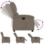 Sillón reclinable de cuero sintético color capuchino en Sillones | Comprar online en Foru.es