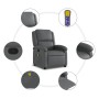 Sillón de masaje reclinable cuero sintético gris en Sillones | Comprar online en Foru.es