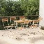 Klappbare Cafeteriastühle 6 Einheiten aus Stahl und massivem Akazienholz von vidaXL, Gartenstühle - Ref: Foro24-3152108, Prei...