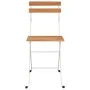 Sillas cafetería plegables 6 uds acero y madera maciza acacia de vidaXL, Sillas de jardín - Ref: Foro24-3152108, Precio: 208,...