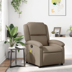 Sillón de masaje reclinable cuero sintético color capuchino en Sillones | Comprar online en Foru.es