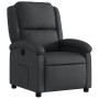 Sillón reclinable de cuero auténtico negro en Sillones | Comprar online en Foru.es