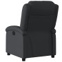 Sillón reclinable de cuero auténtico negro en Sillones | Comprar online en Foru.es