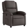 Sillón reclinable cuero auténtico marrón oscuro en Sillones | Comprar online en Foru.es