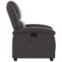 Sillón reclinable cuero auténtico marrón oscuro en Sillones | Comprar online en Foru.es