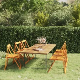 Sillas de jardín plegables 6 uds madera maciza de acacia de vidaXL, Sillas de jardín - Ref: Foro24-3104964, Precio: 203,50 €,...
