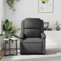 Sillón reclinable de cuero auténtico gris en Sillones | Comprar online en Foru.es