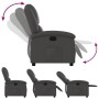 Sillón reclinable de cuero auténtico gris en Sillones | Comprar online en Foru.es