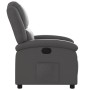Sillón reclinable de cuero auténtico gris en Sillones | Comprar online en Foru.es
